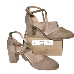 JOURNEEN COLLECTION Womens 8 M Tru Comfort Foam Foster Taupe Mary Jane Heels NIB